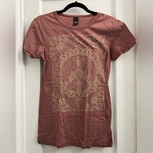 Obey women’s pink t-shirt with plane design